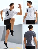 5 Pack Men’s Active Quick Dry Crew Neck T Shirts | Athletic Running Gym Workout Short Sleeve Tee Tops Bulk - Image 6